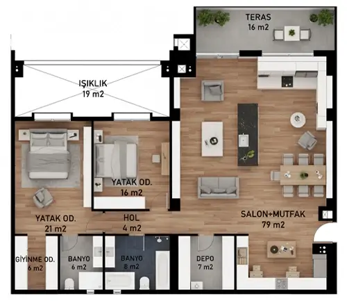 Panoramik Teras Rezidans plan görseli
