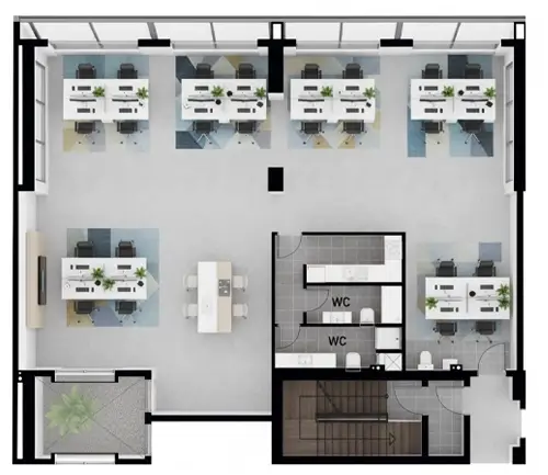 Prestijli Ticari Ofis plan görseli